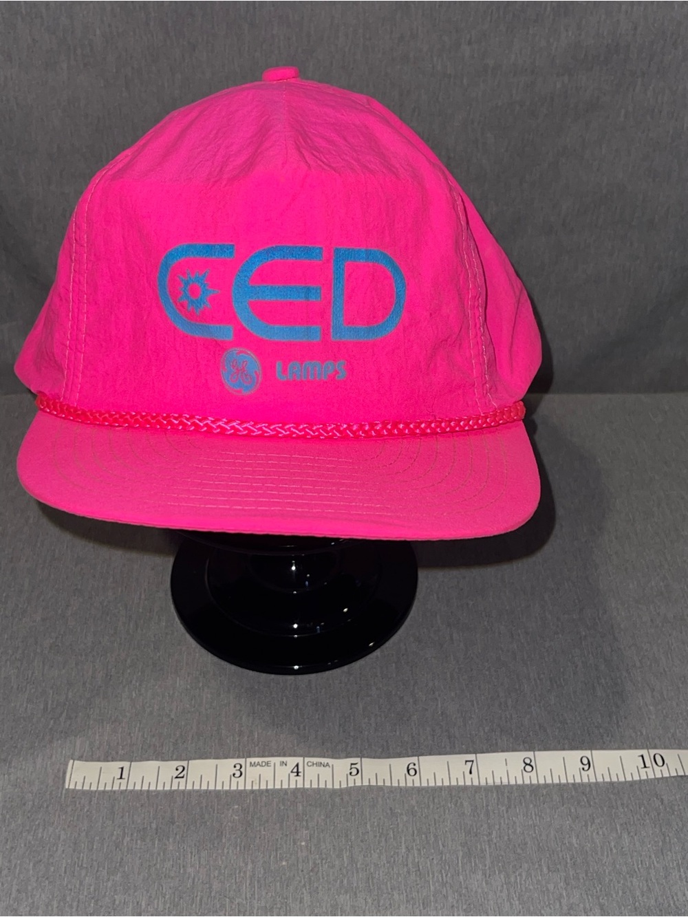 Vintage Neon Hot Pink CED Lamps Hat Nissin Consolidated Electrical Distributors